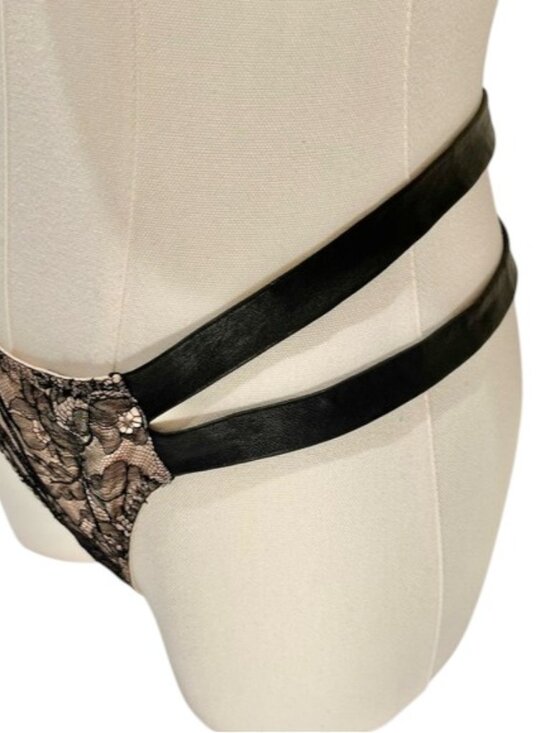 Agent Provocateur Leather and Lace Milanna Thong NWT - Picture 5 of 9